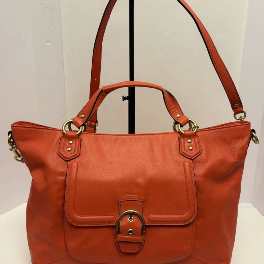 Orange Leather Women Bag